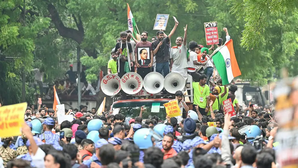 Demonstration i Indien